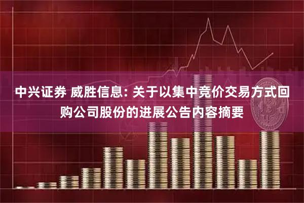 中兴证券 威胜信息: 关于以集中竞价交易方式回购公司股份的进展公告内容摘要